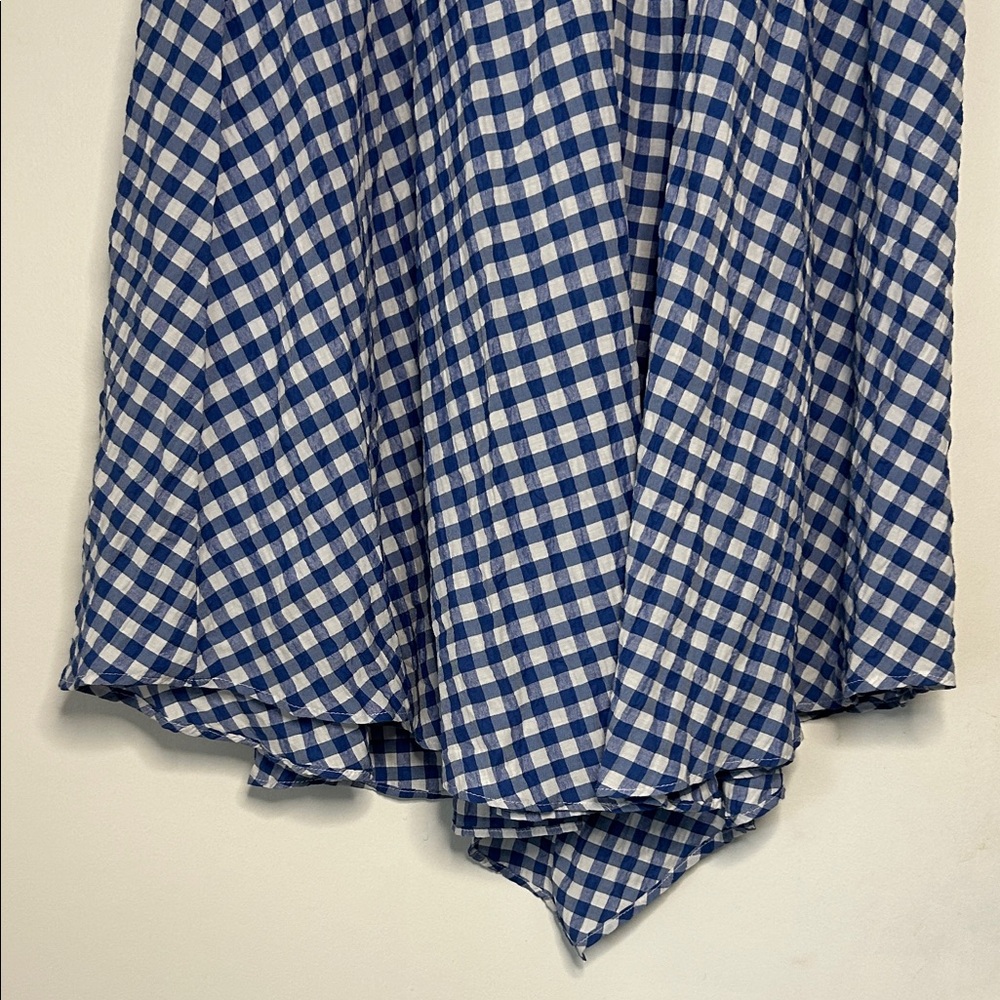 Anthropologie Maeve Blue and White Glenna Gingham Midi Skirt Size 2 NWT - Picture 8 of 16